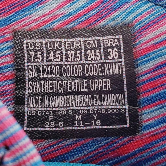 Skechers Women's Relaxed Fit 12130 Blue Running Shoes Sneakers Size 7.5 - Picture 11 of 11